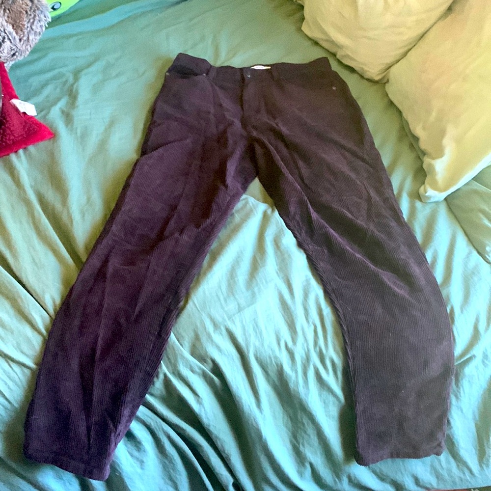 brown ribbed jeans